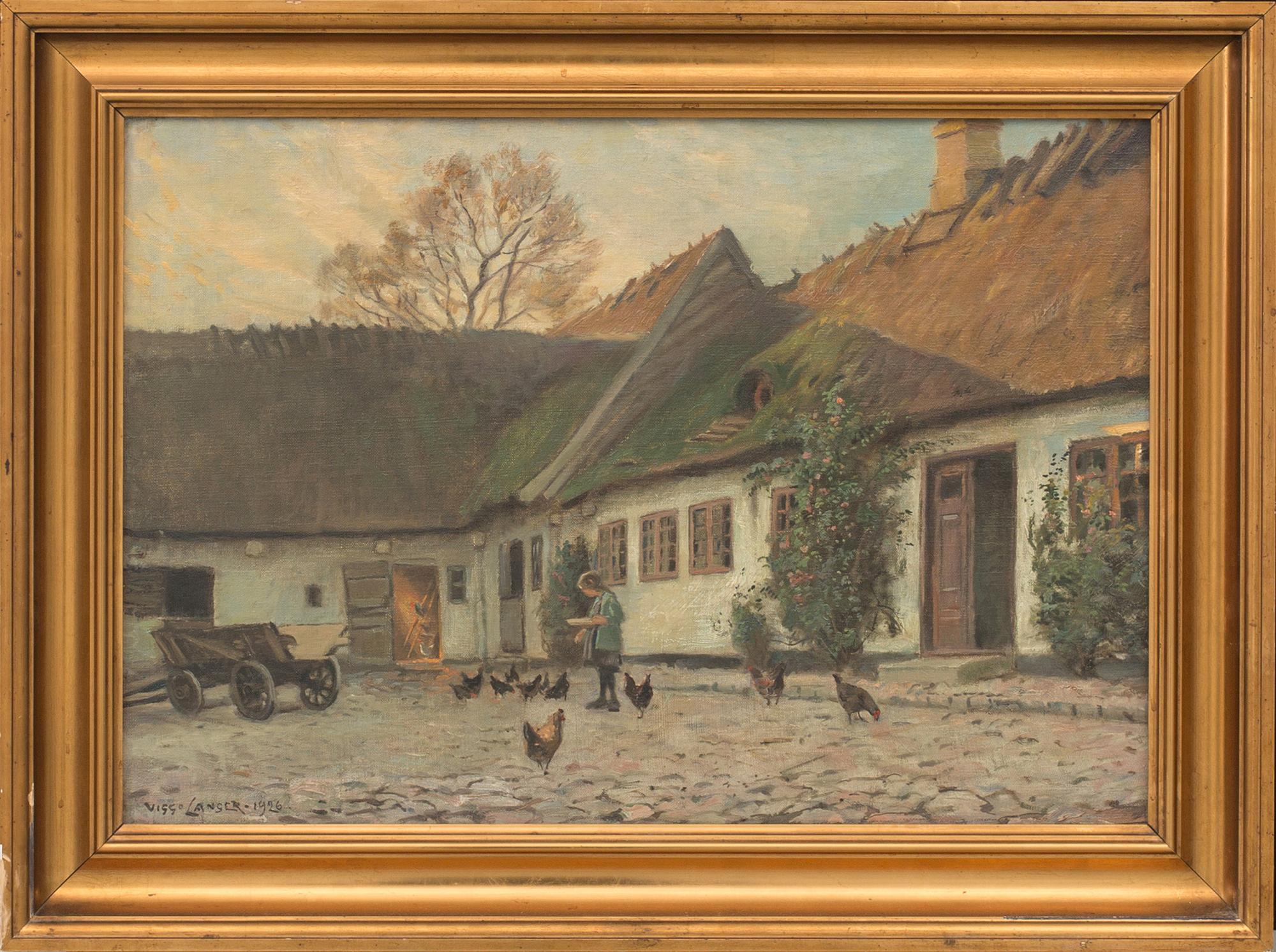 VIGGO LANGER, oil on canvas, signed and dated- 1926.