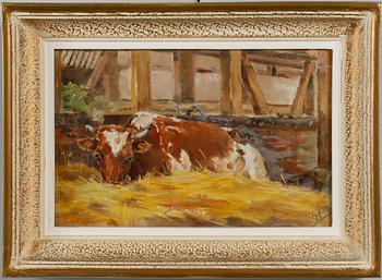 SIGRID GRANFELT, olja på pannå, signerad.