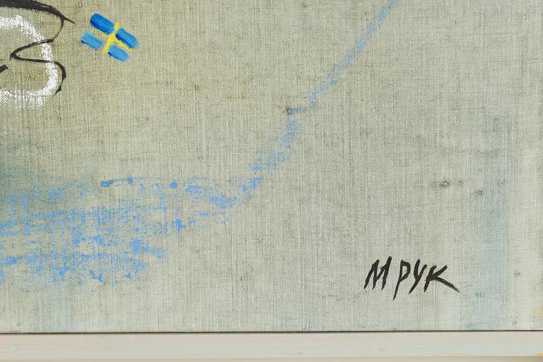Madeleine Pyk, olja på duk, signerad M Pyk.