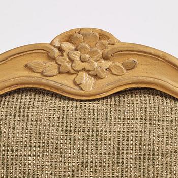Karmstolar, ett par, Stockholmsarbeten, 1700-talets andra hälft, Rokoko.