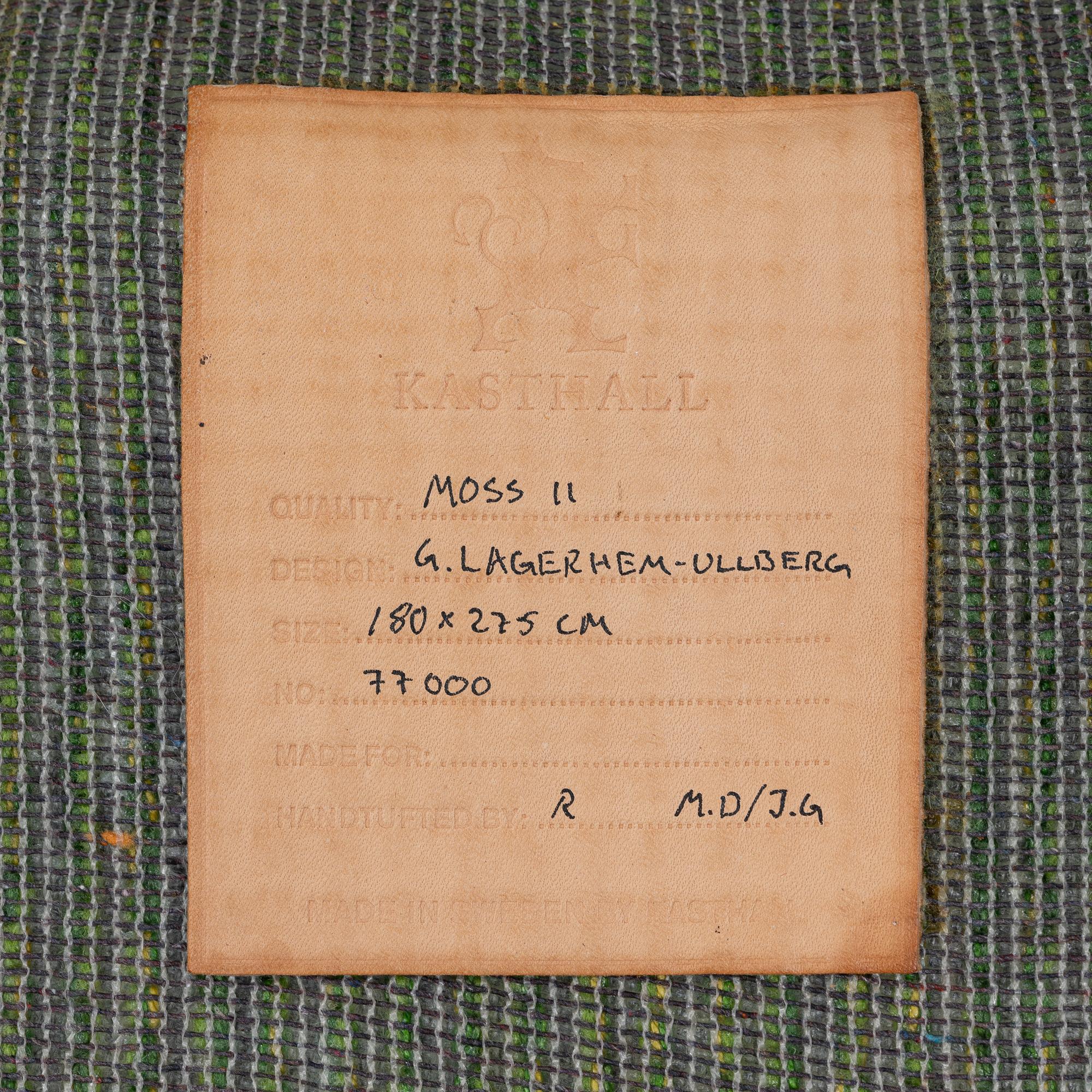 Gunilla Lagerhem Ullberg, matta Moss II, Kasthall, 180 x 270 cm.