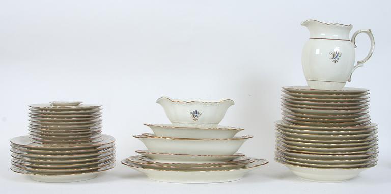 MATSSERVISDELAR, 38 delar, porslin, Lidköping.