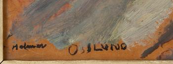 Helmer Osslund, oil on papaer-panel, signed.