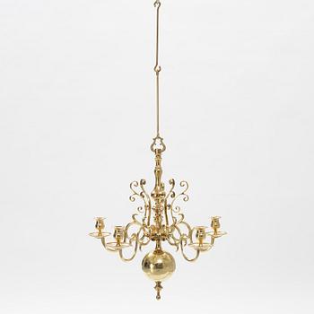 A Baroque style chandelier, model no 205, Skultuna, 1987.