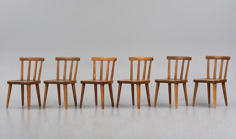 Axel Einar Hjorth, stolar, sex stycken, "Utö", Nordiska Kompaniet, 1930-tal.