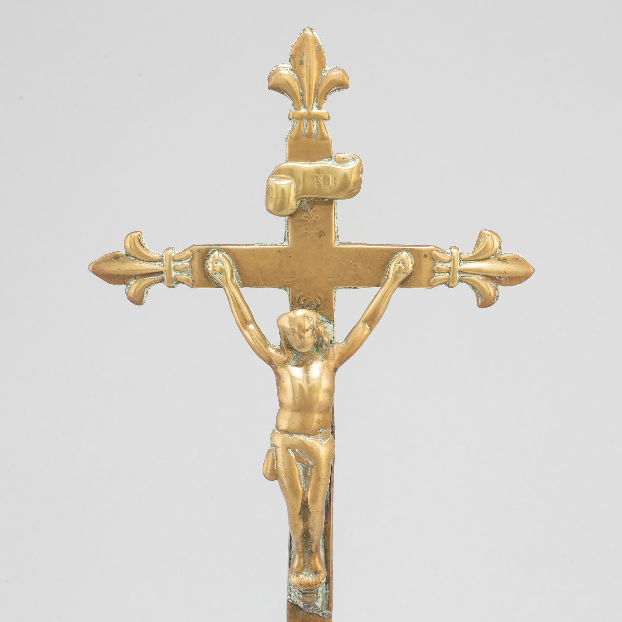 KRUCIFIX, brons, 1700-tal.