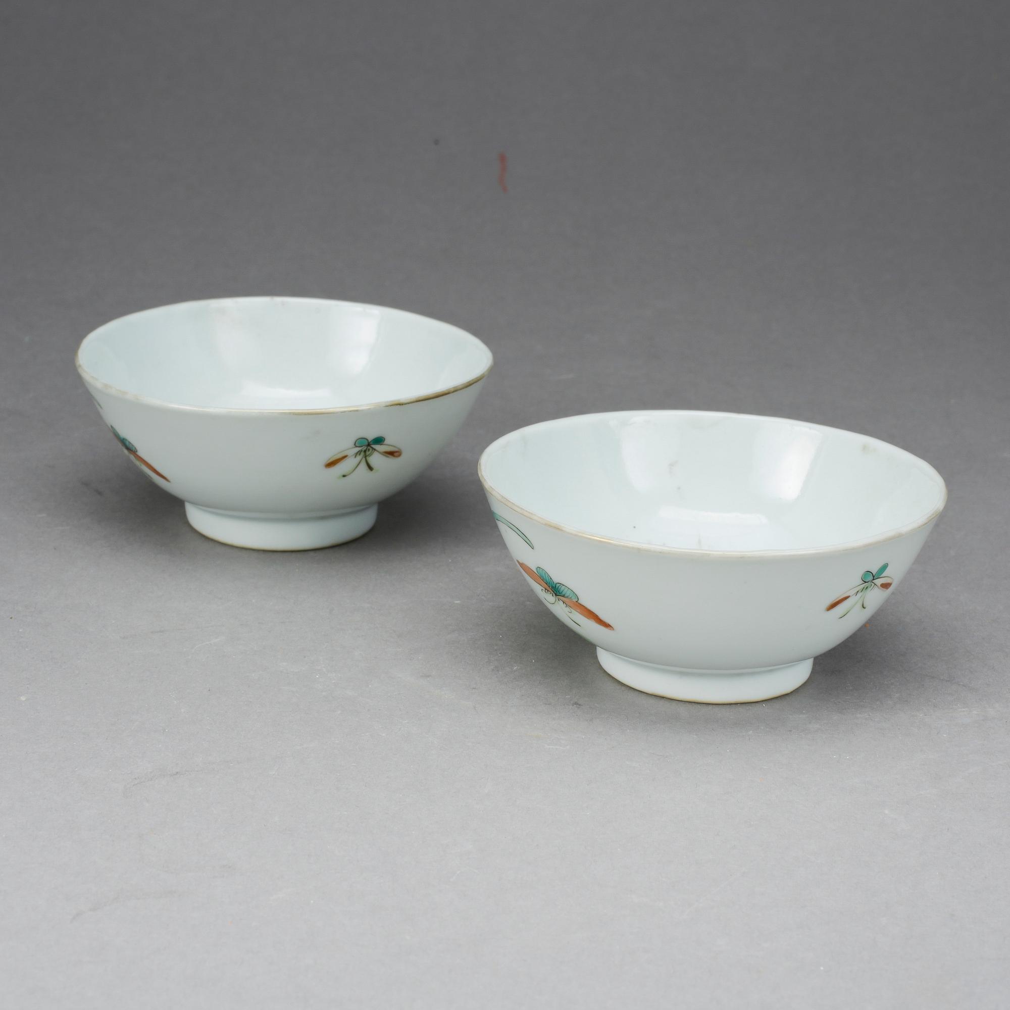 SKÅLAR, 1 par, porslin, Kina, 1900-tal.