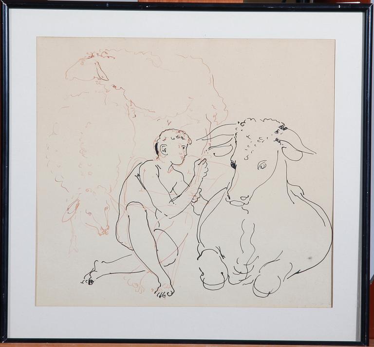 OKÄND KONSTNÄR, blandteknik.