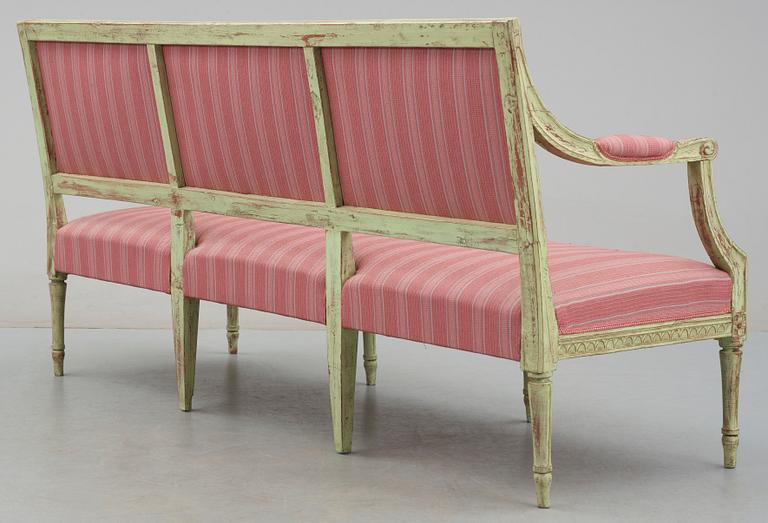 SOFFA, gustaviansk, sign Johan Erik Höglander, 1700-talets andra hälft.