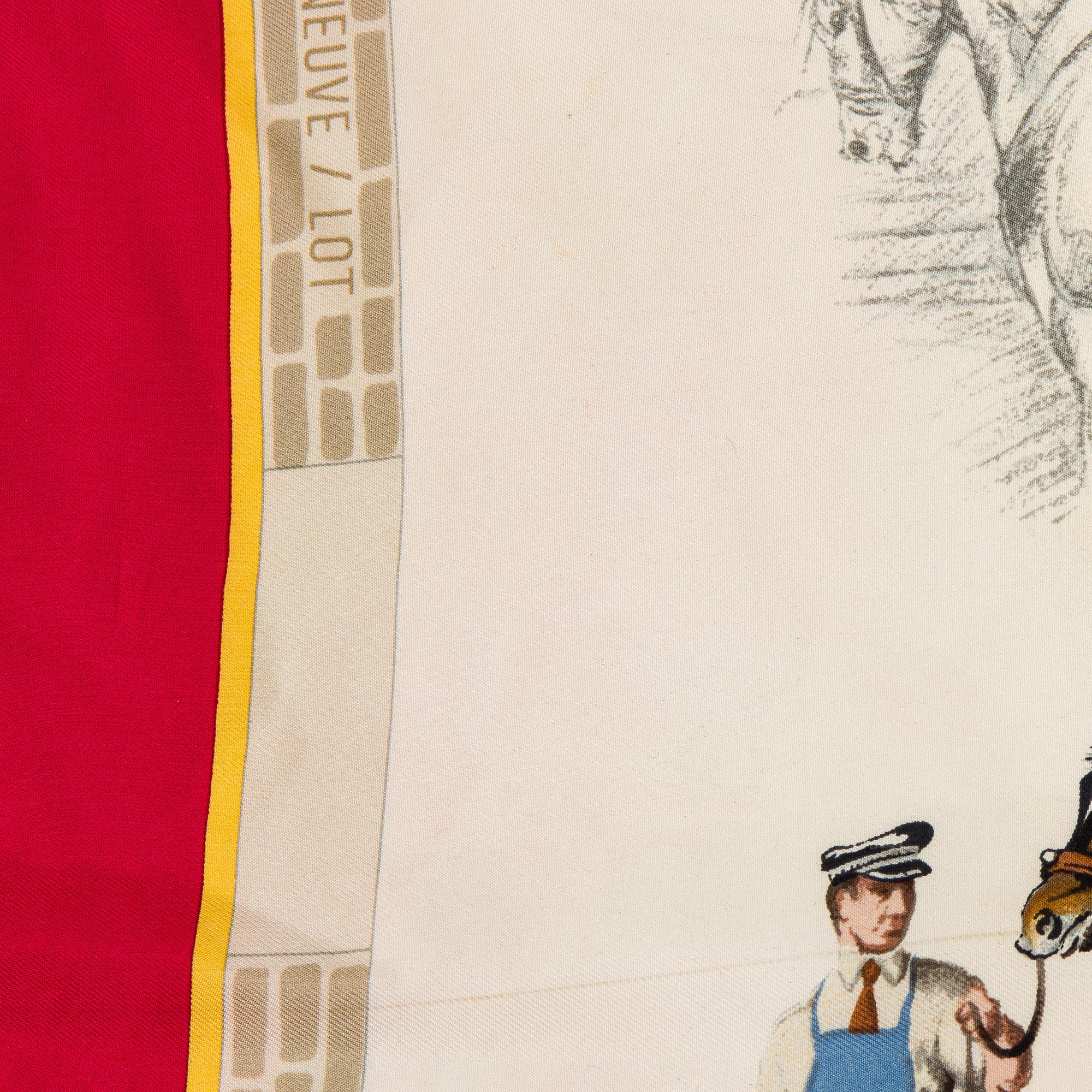 Hermès, scarf, "Les Haras Nationaux".