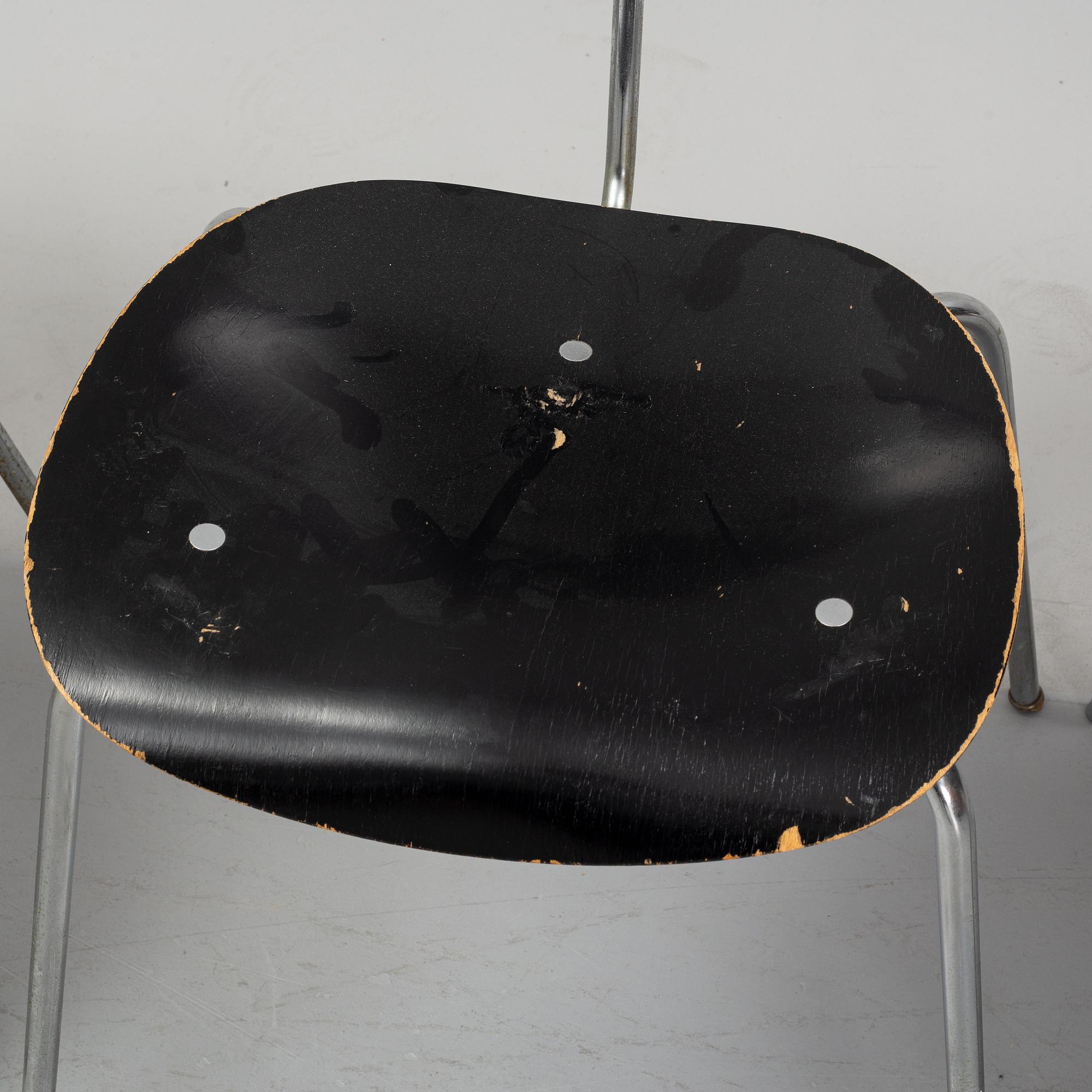 Egon Eiermann, six 'SE 68' chairs, Wilde & Spieth.