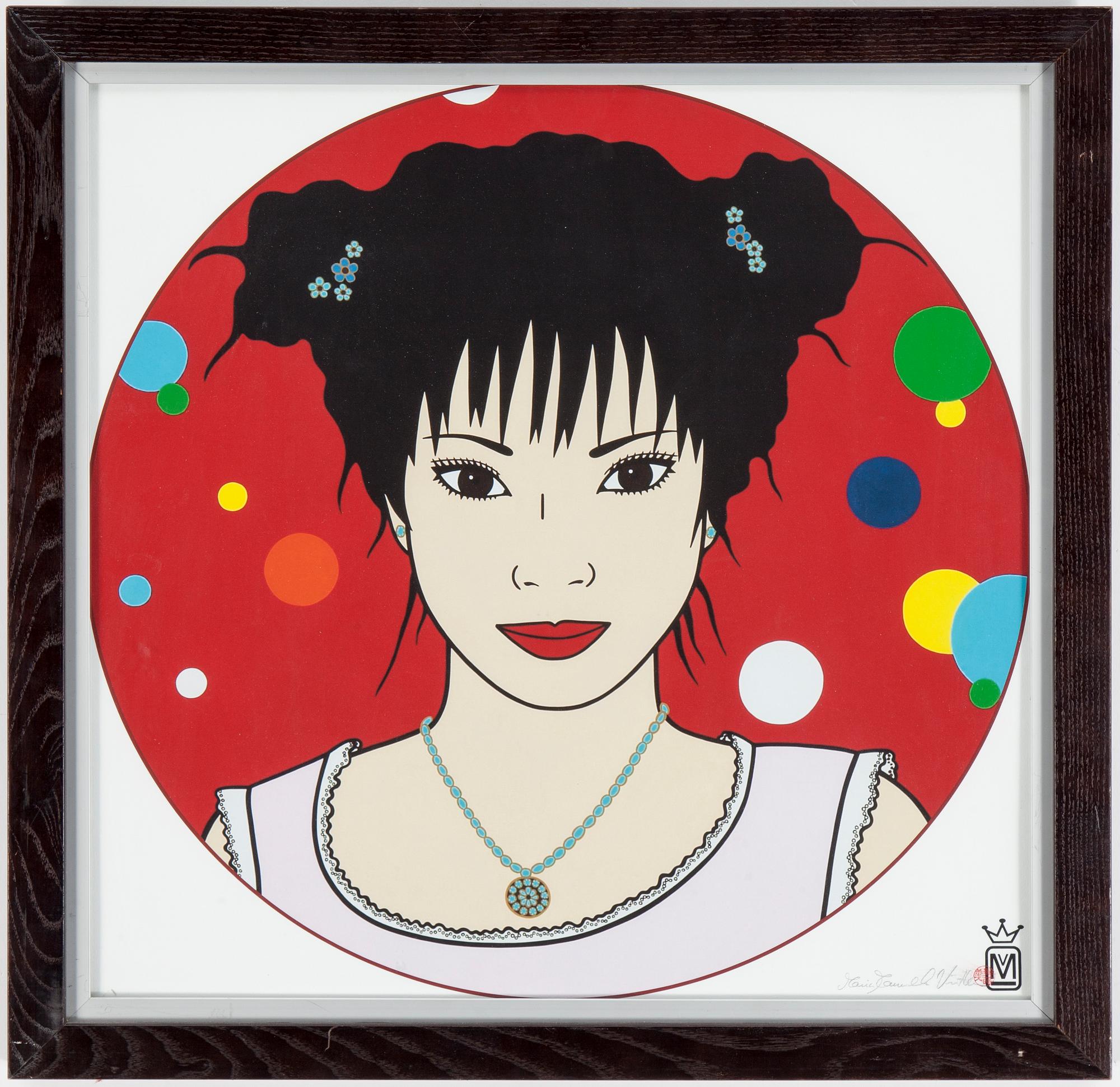 MARIA MANUELA VINTILESCU, silkscreen in colours, signed Maria Manuela Vintilescu and numbered 65/100 with pencil.