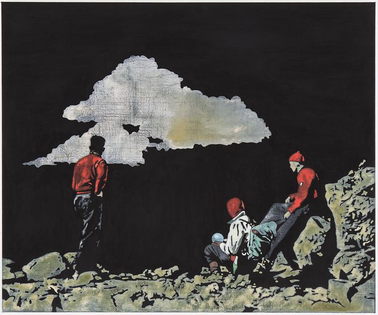 HENRIK SAMUELSSON, "Osagt vart/ Where to unsaid", olja på duk, signerad.