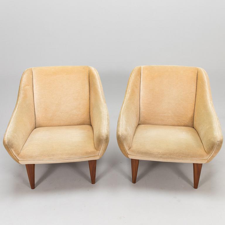 ILLUM WIKKELSÖ, Fåtöljer ett par, ML-140, för A. Mikael Laursen & Søn, Århus 1950-tal.