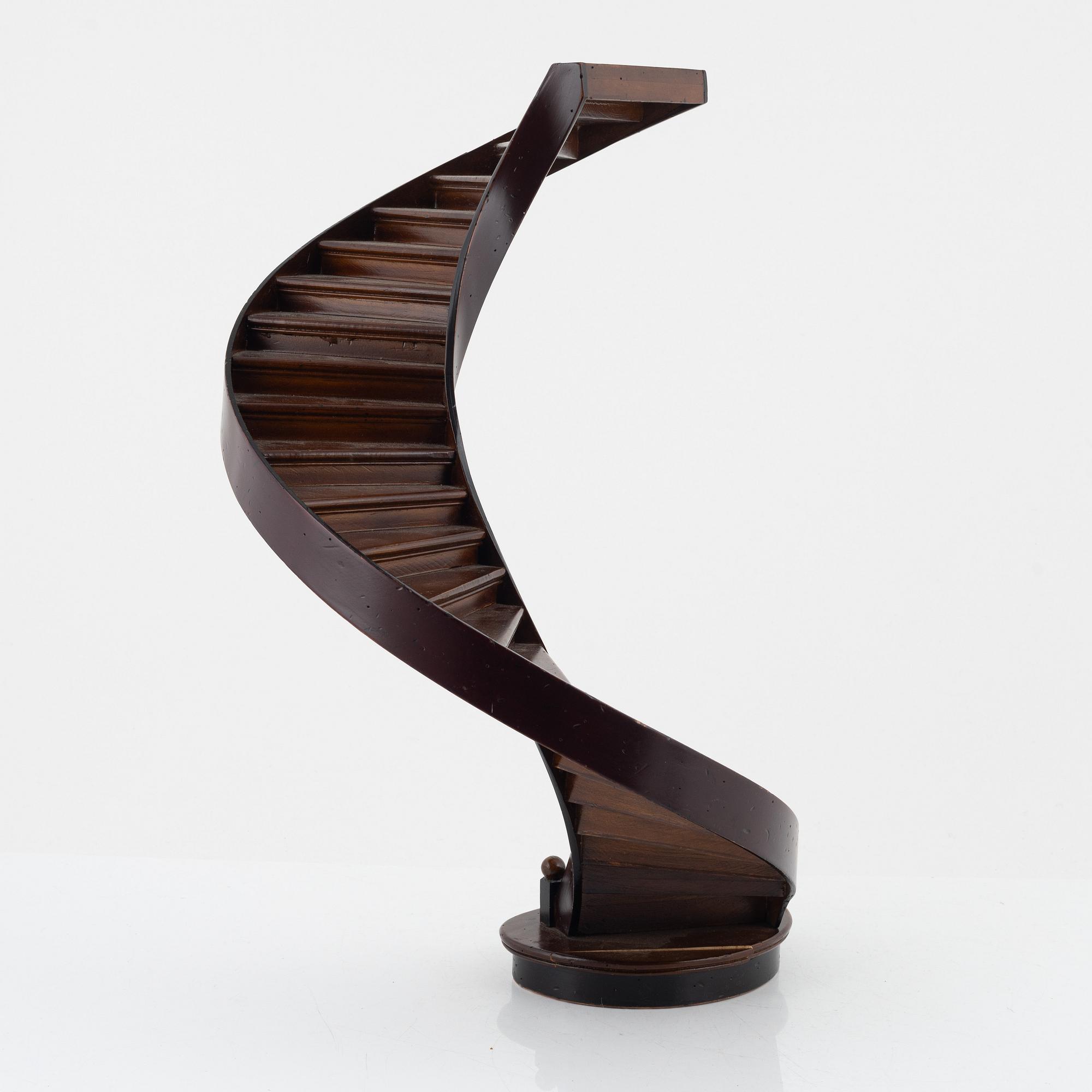Miniature staircase, marked Havenfield Hall, England.
