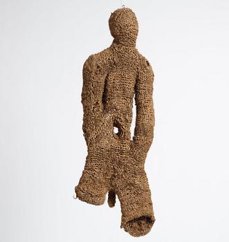 Ewa Pachucka, sculpture "The Open man", crocheted, ca 124 x 47 cm, signed Eva Jaroszyńska 1969.