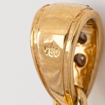 Pendant, brilliant-cut diamonds, 18K gold.