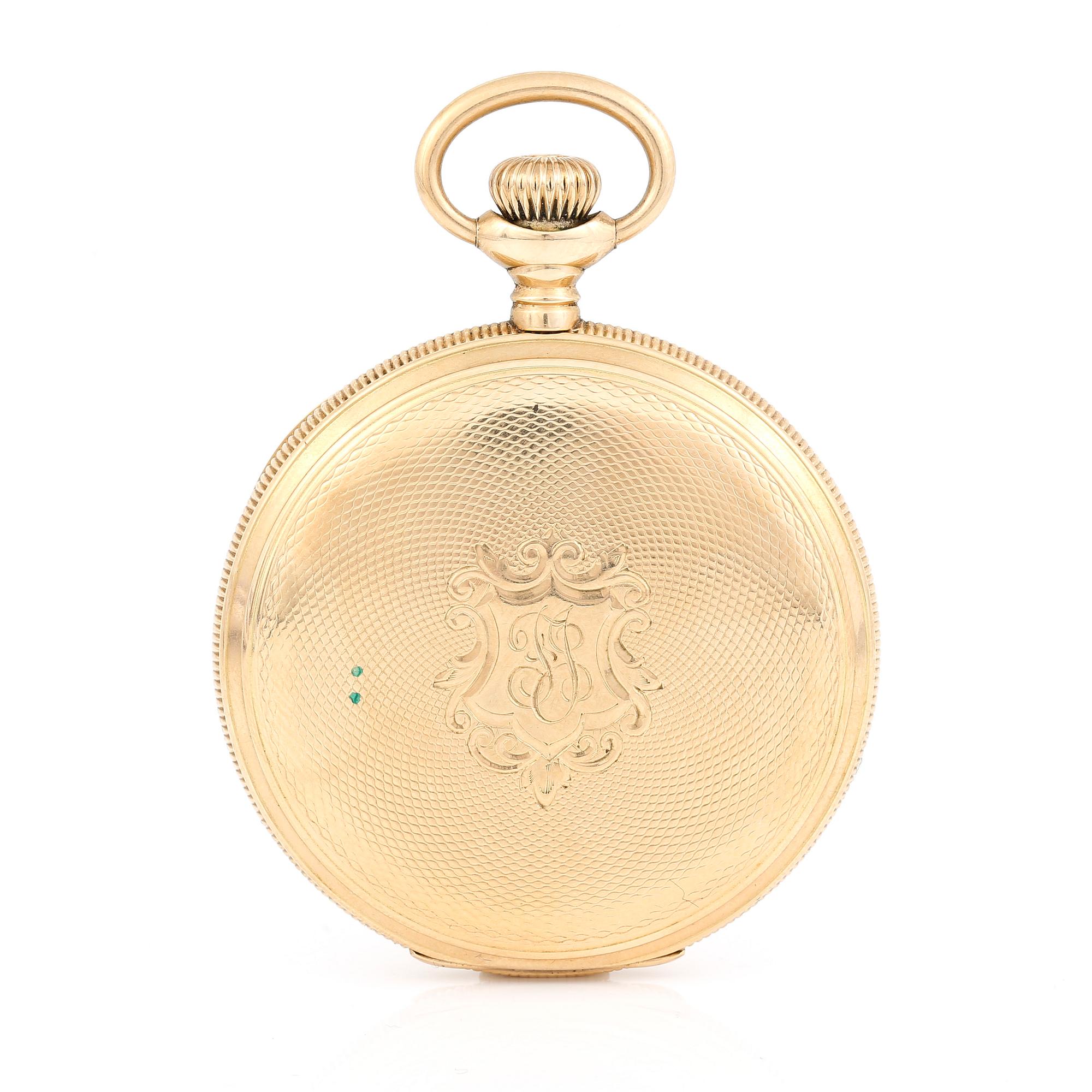 FICKUR, 14k guld, Waltham, USA, omkring sekelskiftet 1900-talets, troligen 1902. Vikt ca 73,40 g.