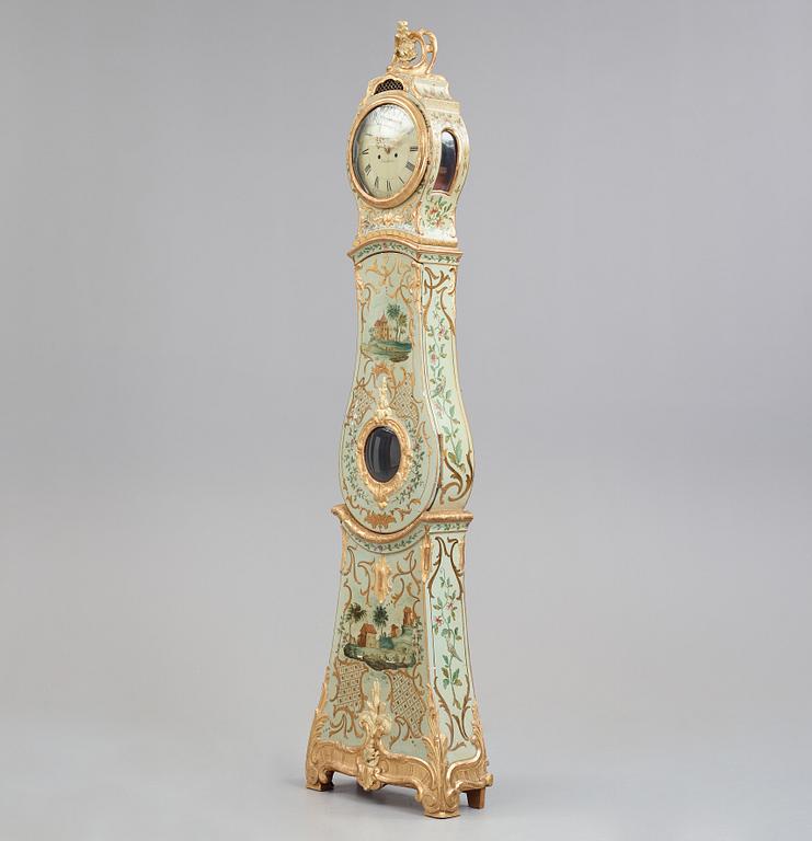 A Swedish Rococo 18th century longcase clock.