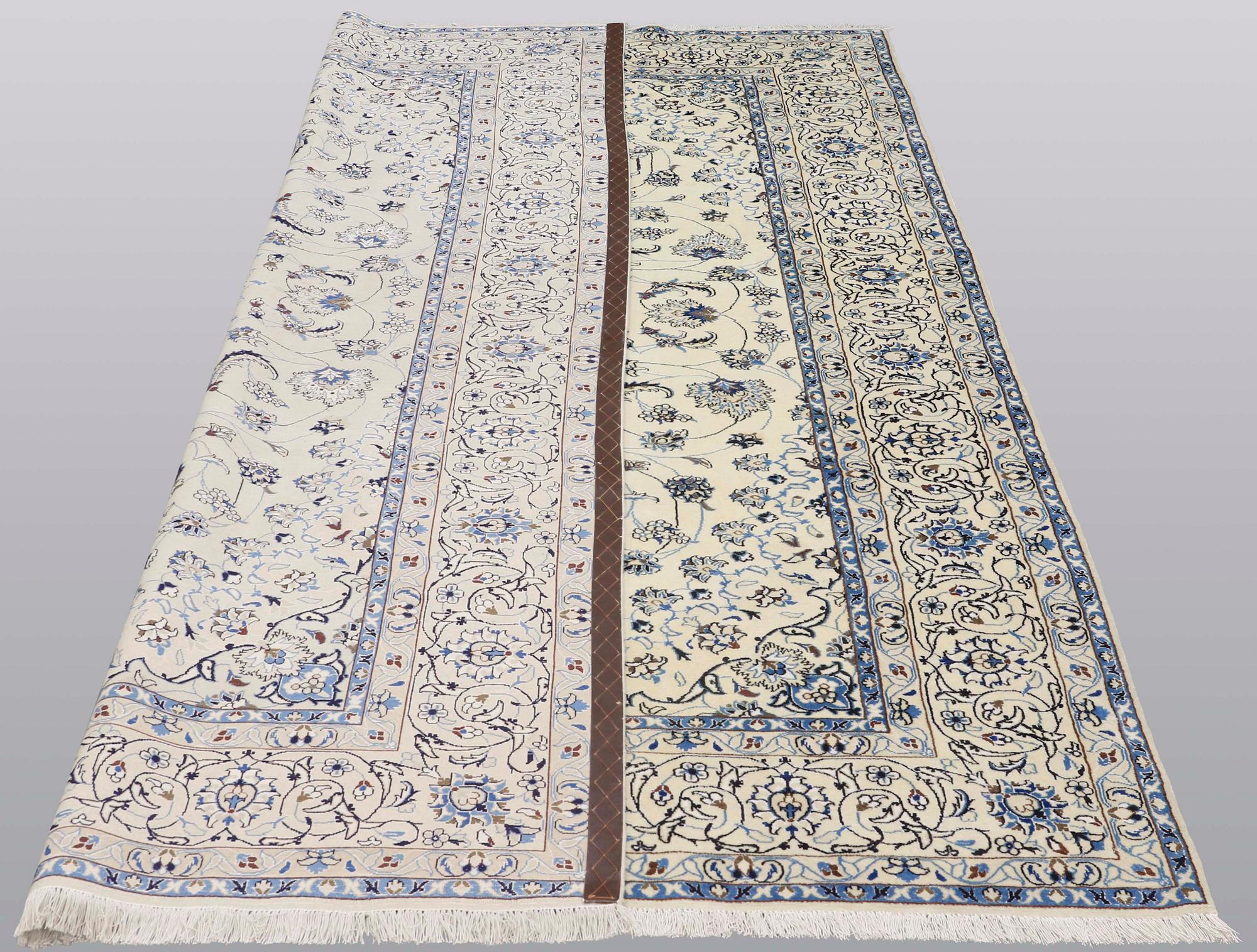 Matta, Nain part silk, sk 9LAA, ca 500,000 knutar/kvm, 296 x 191 cm.
