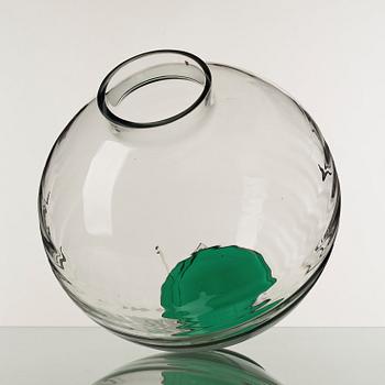 A Simon Gate glass vase, Orrefors 1930's.