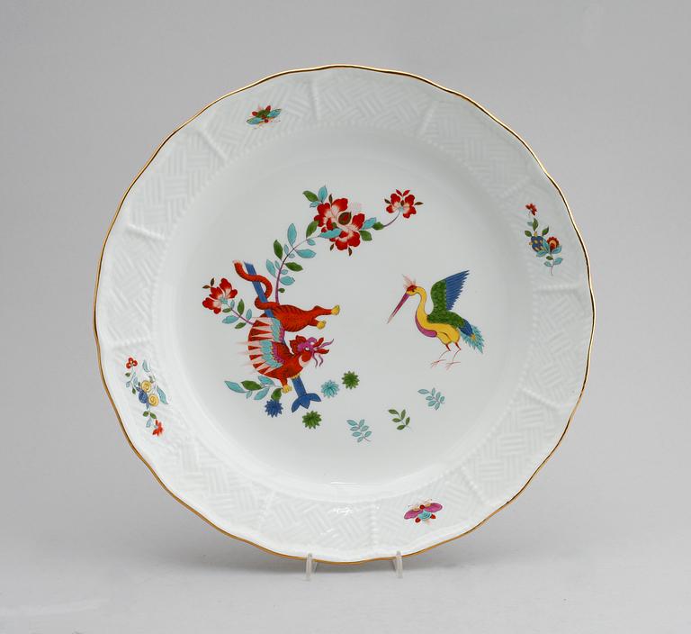 VÄGGFAT, porslin, Meissen, 1900-talets andra hälft. D 36.