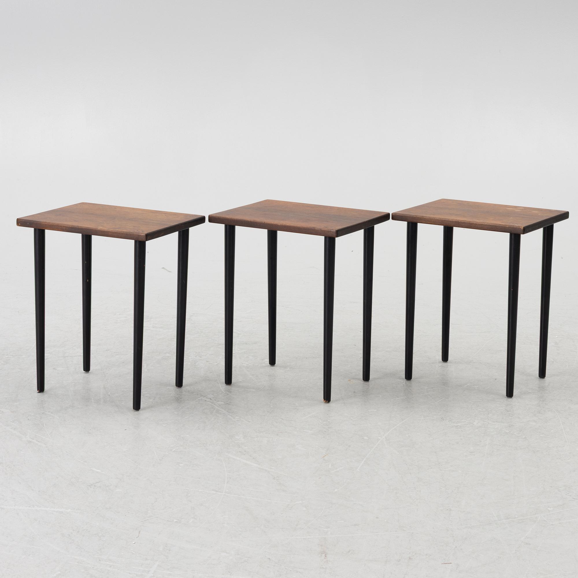 Kurt Østervig, a 4-piece nesting table, Jason, Denmark, 1950's/60's.