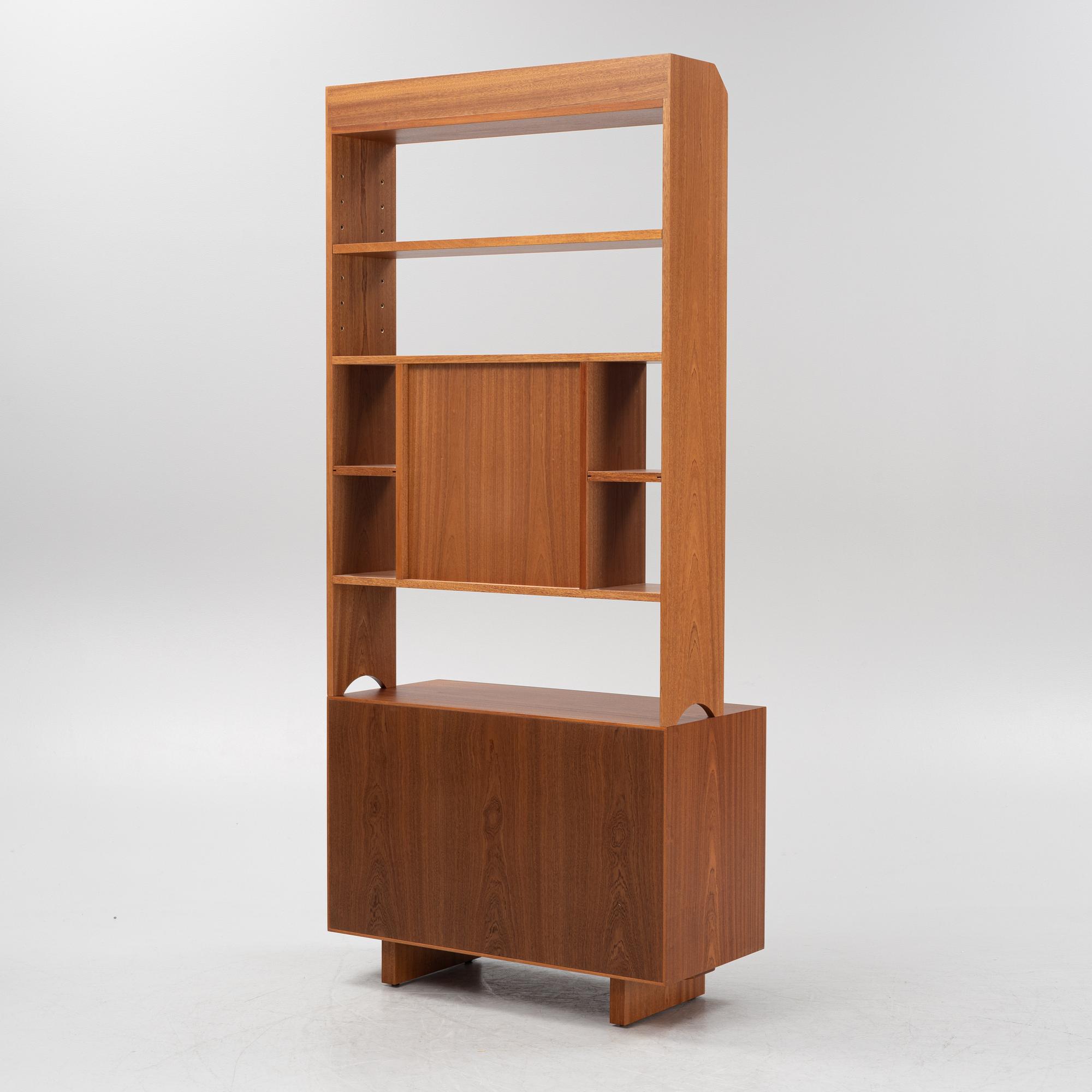 Josef Frank, a mahogany book case with vitrine and cabinet, Firma Svenskt Tenn.