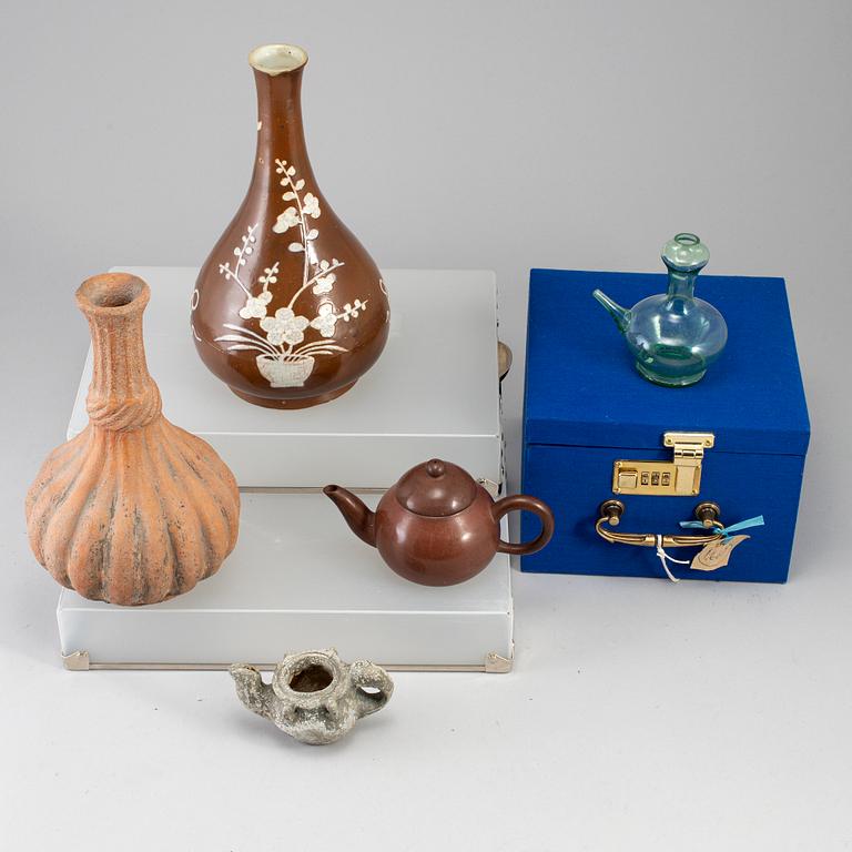 A group of five objects, Southeast asian, China.