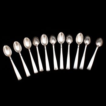 BESTICKSERVIS, 102 delar, silver, "Rosenholm", GAB, Stockholm, bland annat 1976. Vikt ca 2177g.