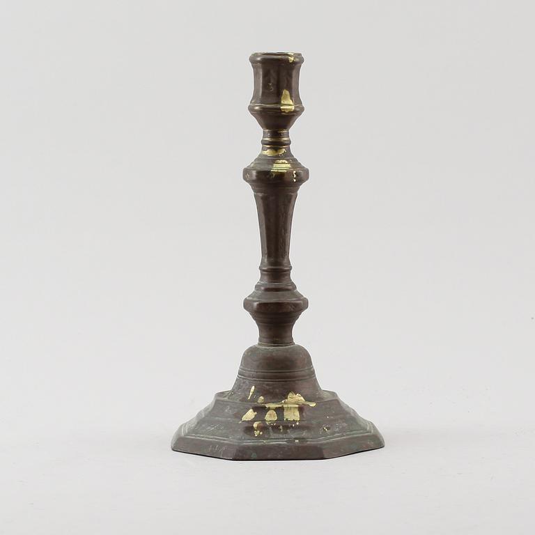 LJUSSTAKE, mässing, barock, 1700-tal.