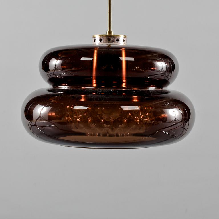 TAKLAMPA, "Bubblan", Carl Fagerlund, Orrefors, omkring 1970. Höjd ca 35 cm.