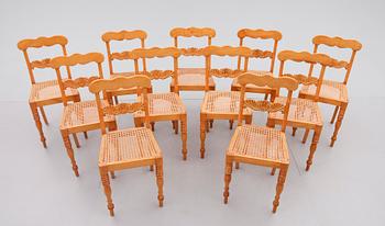 STOLAR, 11 st, Biedermeier, 1800-talets andra hälft.