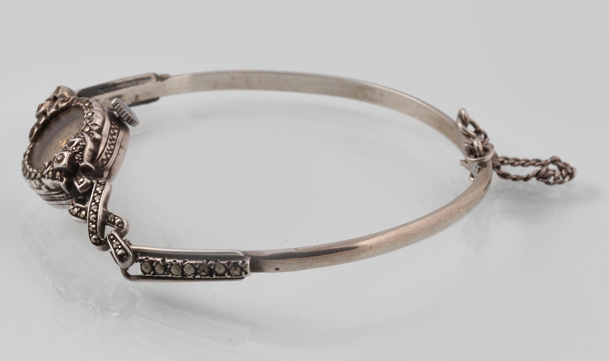 ARMBANDSUR, silver, Birka, Incabloc, 1900-talets första hälft. Vikt 16,7 gram.