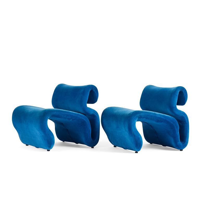 Jan Ekselius, a pair of "Etcetera" lounge chairs, J.O. Carlssons Möbel AB, Vetlanda, 1960-70s.