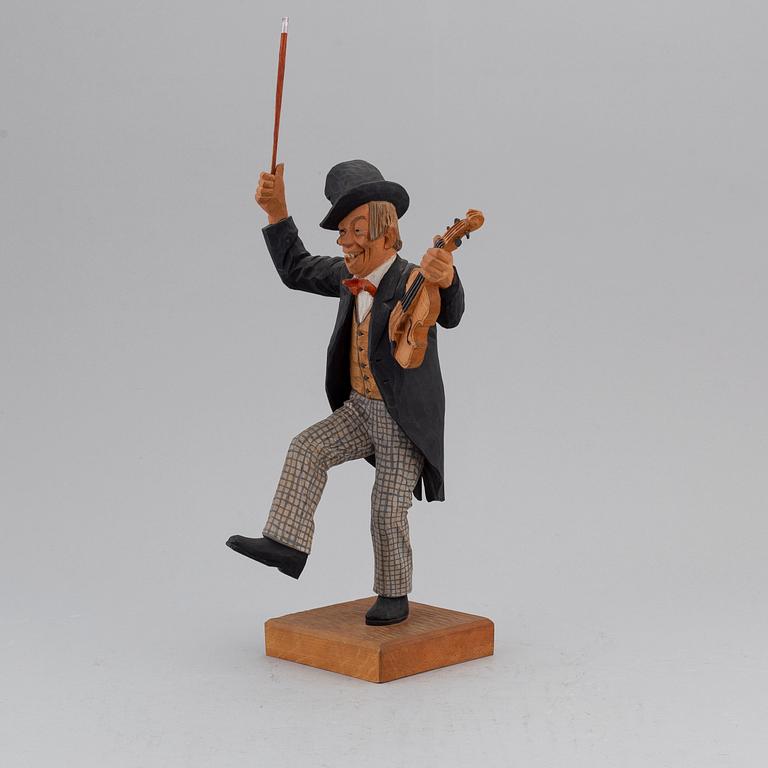 HERMAN ROSELL, sculpture, painted wood, signed and dated 1954.