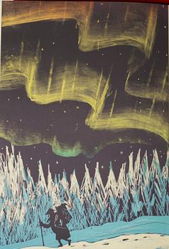 Jordi Arkö, Colour lithographic portfolios/bookworks, 2 pcs, "The Longships" by Frans G Bengtsson, 1991.