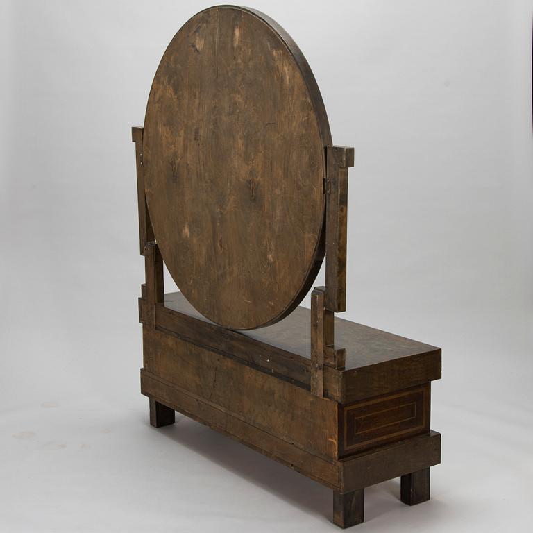 A 1930's dressing table and a stool.