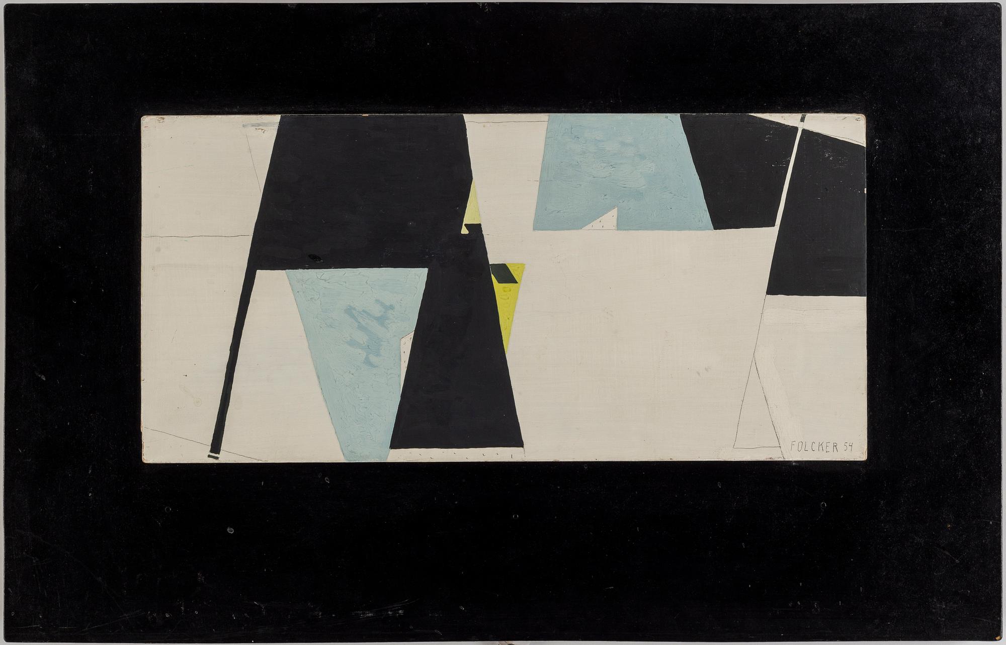 Göran Folcker, oil on board, signed and dated -54.
