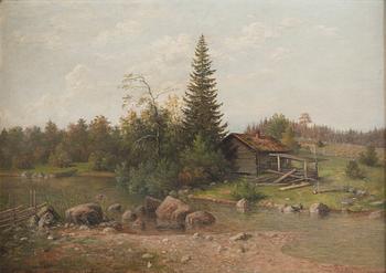 Augusta Soldan, A Cottage by a Beach.