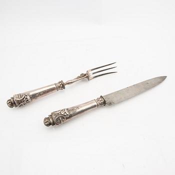 A 19th century French serving set silver.