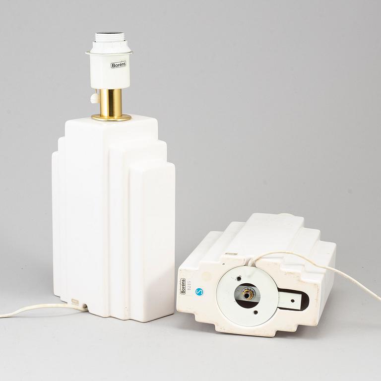 A pair of late 20th Cenutry table lights from Boréns.