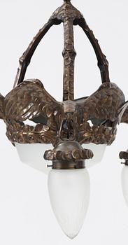 TAKLAMPA, jugend, Alice Nordin, för Böhlmarks Lampfabrik, 1910/20-tal. H 95.