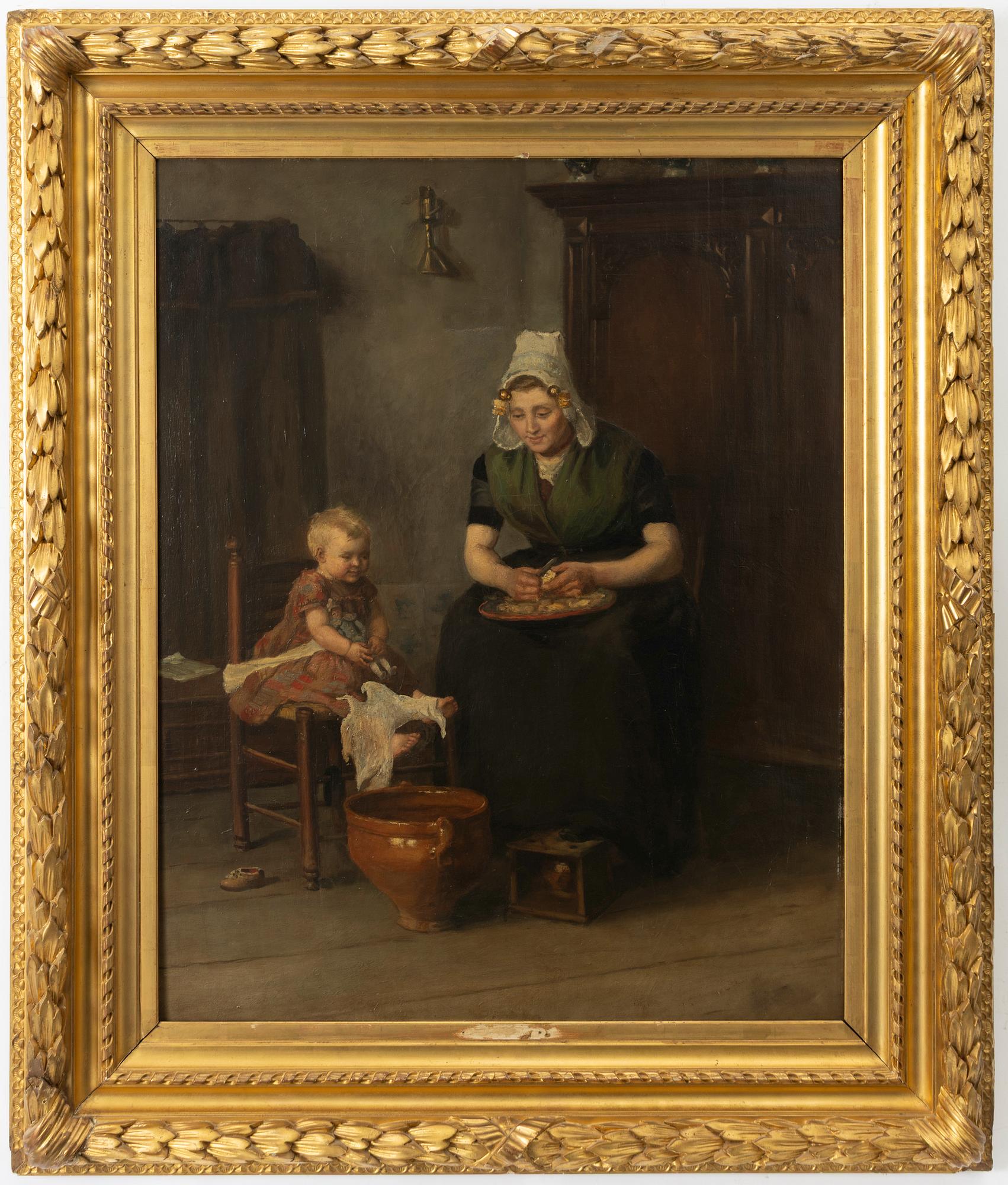 Unknown artist, 19th century, Kitchen chores.