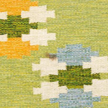 Ingegerd Silow, flat weave rug signed approximately 232x169 cm.