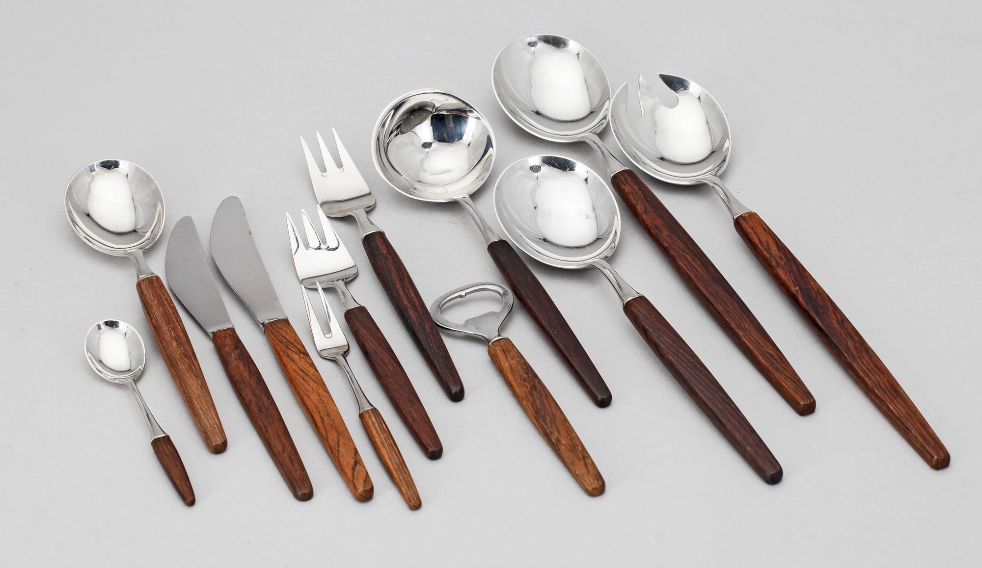 BESTICK, 85 delar,"Opus", Tias Eckhoff för Lundtofte Danmark, 1960-tal.