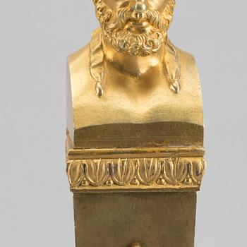 CANDELABRUM, gilt-bronze, Empire, France, first half of the 19th century.