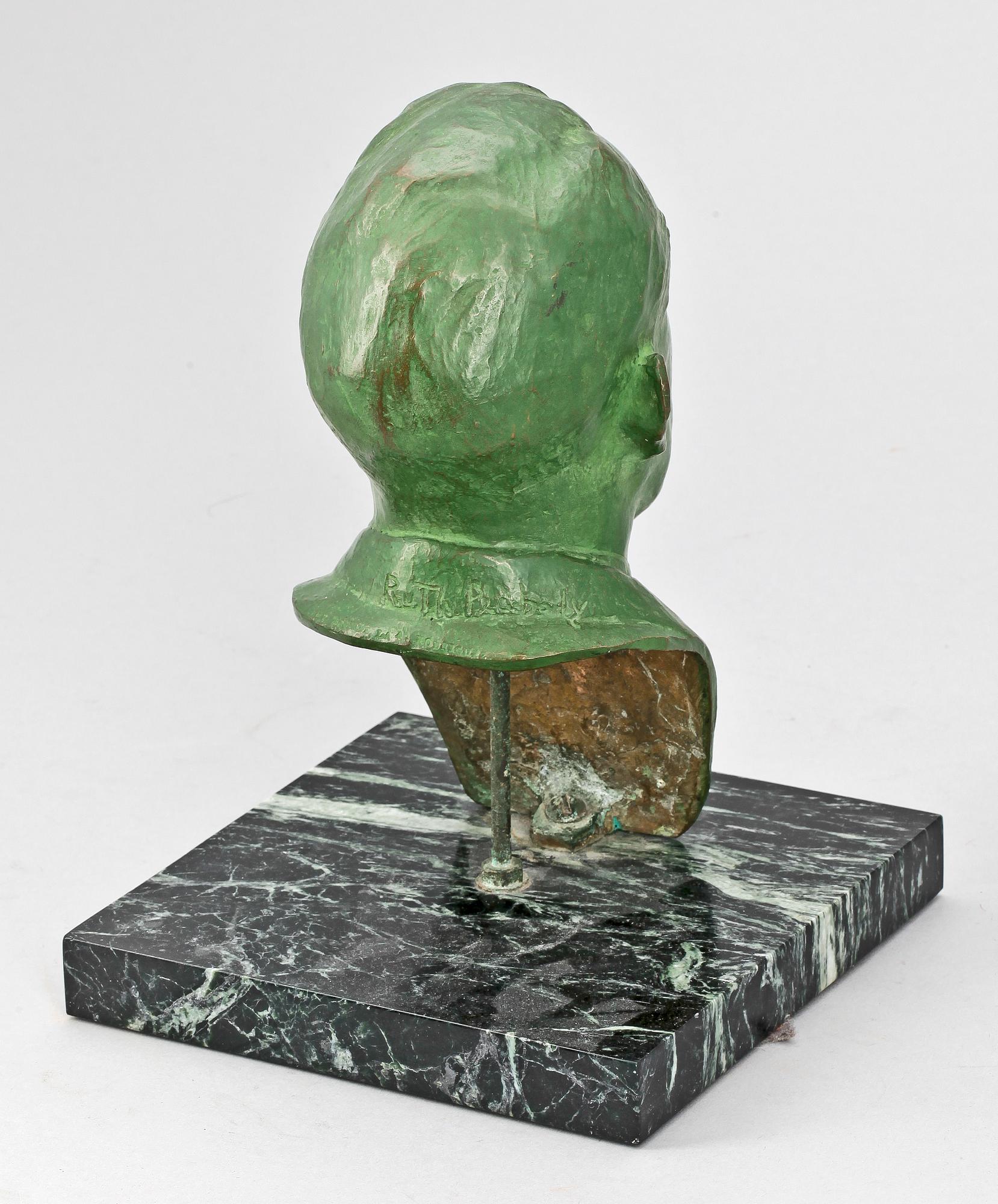 RUTH PEABODY, skulptur, brons, sign o gjutarstpl, 1900-talets första hälft.