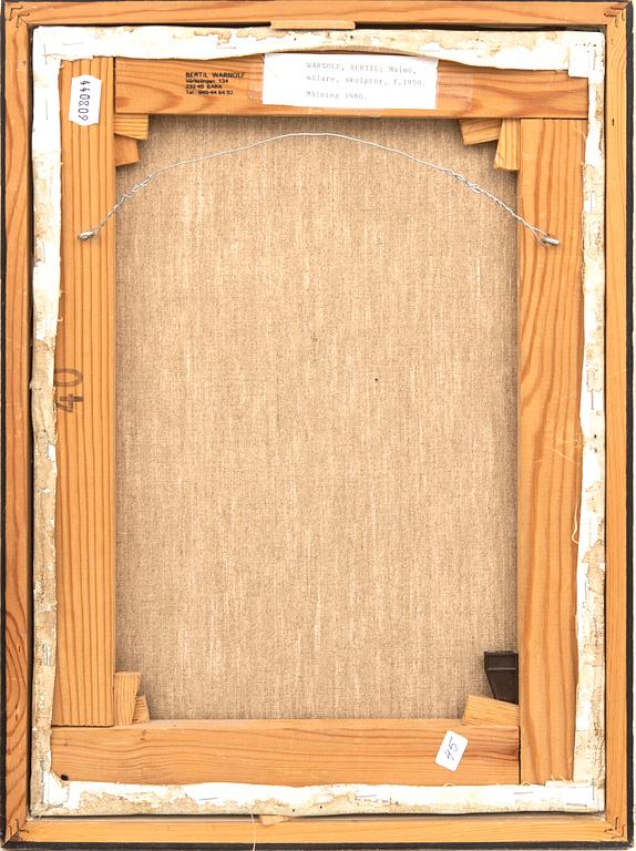 Bertil Warnolf, olja på duk signerad och daterad 1980.