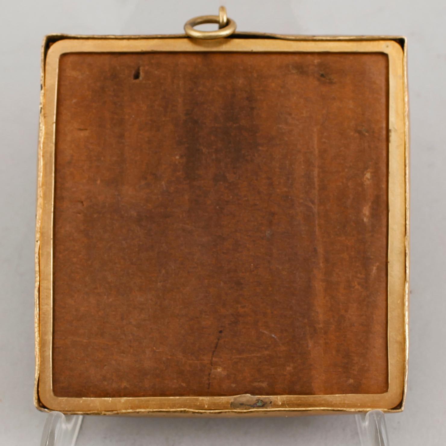 SEBASTIAN HELMLE, miniatyr, gouache, signerad och daterad 1842.